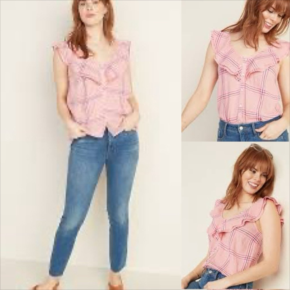 🌺 OLD NAVY Women's Ruffle Blouse. Size XL